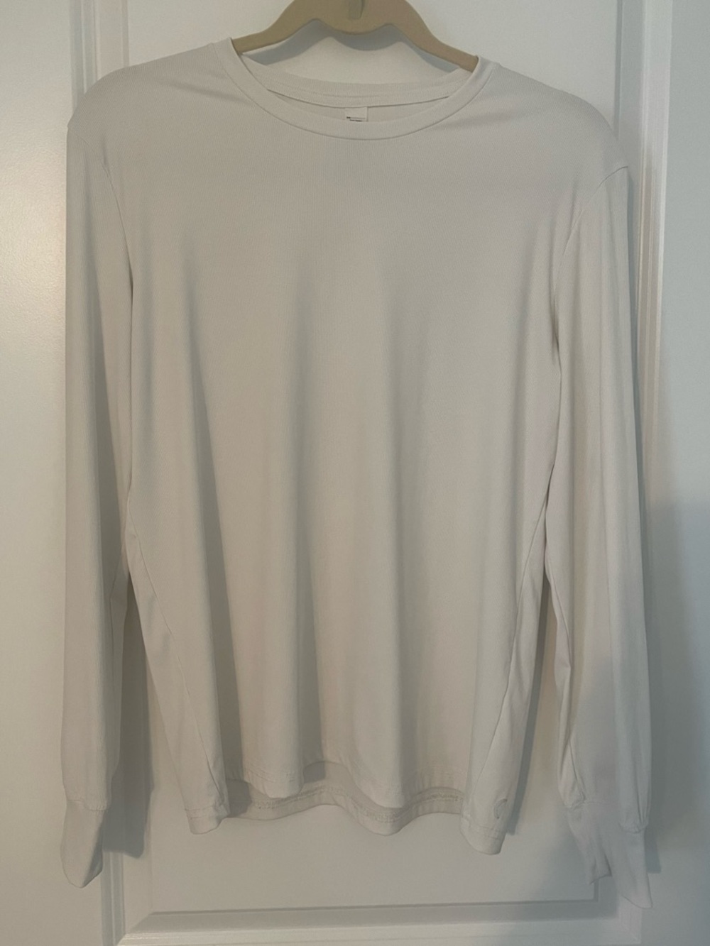 Zyia White Primo Ribbed Long Sleeve T sz M - Picture 3 of 5